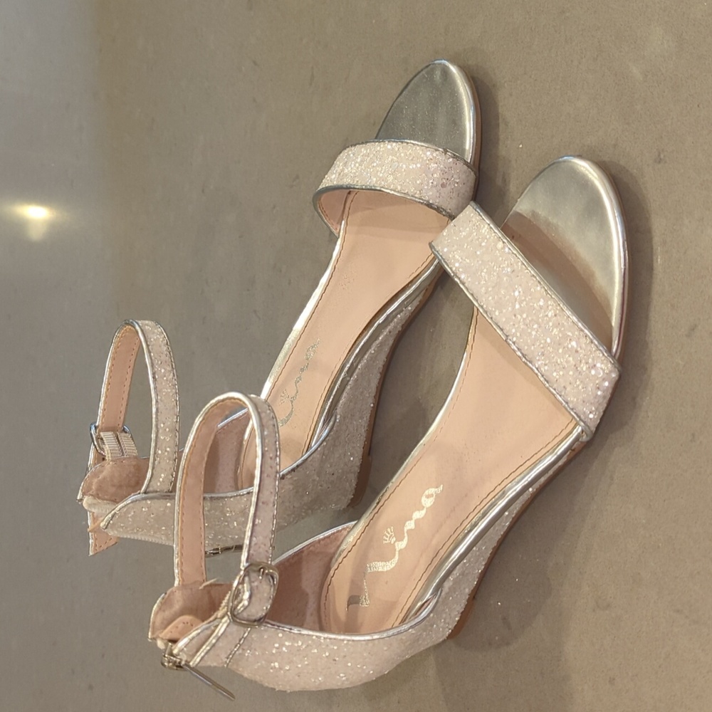 Mina sparkly wedge sandals for girls